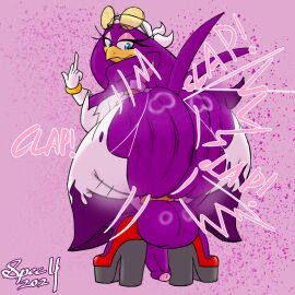1futa 2024 anthro ass back back_view balls beak big_ass big_ass_(futa) big_butt clapping_cheeks cock-tail dickgirl furry furry_only futa_only futa_sans_pussy futanari huge_ass huge_balls huge_butt intersex looking_back penis purple_body solo solo_futa sonic_(series) sonic_riders sonic_the_hedgehog_(series) specnsfw squatting swallow_(bird) twerking wave_the_swallow