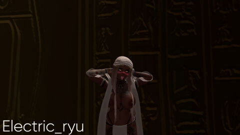 ass big_ass big_breasts breasts dancer dancer_outfit dark_elf electric_ryu elf female tattoos vrchat vrchat_avatar