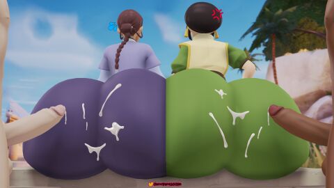 2boys 2girls 3d anger_vein annoyed ass ass_bigger_than_head ass_bigger_than_torso ass_body ass_to_ass avatar_legends avatar_the_last_airbender balls big_ass black_hair bottom_heavy brown_hair bubble_ass bubble_butt clothing cum cum_on_ass dark-skinned_female dark-skinned_male dark_skin earth_kingdom fat_ass female fortnite huge_ass human hyper hyper_ass interracial katara large_ass light-skinned_female light-skinned_male light_skin male massive_ass multiple_boys multiple_females multiple_girls multiple_males nude nude_male oakensfm partial_male penis png sitting thick_ass toph_bei_fong water_tribe woodworksfm