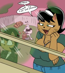 1boy 1milf 2024 2girls accessory age_difference anthro axe bent_arm big_breasts big_eyes biped black_clothing black_ears black_eyebrows black_eyelashes black_hair black_jacket black_nose black_shirt black_t-shirt black_text black_topwear blue_bottomwear blue_clothing blue_eyes blue_pants bottomless bottomless_anthro bottomless_male bottomwear breasts brown_stripes canid canine canis cheek_tuft clothed clothed_anthro clothed_female clothing color_edit colored constricted_pupils daughter daughters_friend dialogue digital_drawing_(artwork) digital_media_(artwork) domestic_cat domestic_dog dudley_puppy ellipsis english_text erect_nipples eyebrows eyelashes facial_markings facial_tuft fangs felid feline felis female female_focus fence firewood fist flaminhotcheatoes friends_mother fully_clothed fully_clothed_anthro fully_clothed_female fur fur_tuft grass green_clothing green_eyes green_shirt green_t-shirt green_topwear group hair hair_accessory hairband half-closed_eyes head_markings humor jacket kitty_katswell looking_at_another male mammal man_and_friends_mom markings mature mature_anthro mature_female milf monotone_body monotone_fur mother mother_and_child mother_and_daughter mother_and_daughter's_friend mouth_closed mrs._katswell narrowed_eyes necklace nickelodeon nipple_outline nipples no_irises older_female open_mouth open_smile outside pants parent parent_and_child parent_and_daughter parody pink_inner_ear pink_tongue plant prick_ears profanity pupils red_text rick_and_morty shirt shocked short_hair short_tail small_nose small_pupils smile snout speech_bubble standing straight_leg striped_body striped_face striped_fur stripes sweater t-shirt t.u.f.f._puppy tail talking_to_another tan_body tan_breasts tan_ears tan_fur tan_tail teeth term_of_endearment terrible_the_drawfag text thick_arms third-party_edit three-quarter_view tongue topwear trio tuft turtleneck white_body white_clothing white_fence white_fur white_hairband white_speech_bubble white_sweater white_tail white_topwear wide_eyed window wood working younger_female younger_male