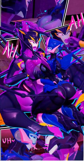 2girls 3d 3d_model ahe_gao ahegao_face airachnid airachnid_(trawert) arcee arcee_(prime) arcee_(prime)_(trawert) ass autobot big_ass big_breasts big_butt blue_body blue_eyes blue_lipstick breasts breasts_to_breasts decepticon digital_media_(artwork) english_text female female/female female_only fred_perry french_kiss hasbro heeled_feet high_heels horny horny_female humanoid kein_wal kissing legs_apart lesbian lesbian_kiss lips lipstick looking_at_viewer purple_body purple_eyes purple_lipstick robot robot_girl robot_humanoid saliva_string seductive_look seductive_smile spoken_heart squatting thick_ass thick_butt thick_legs thick_lips thick_thighs thighs tongue tongue_out transformers transformers_prime trawert voluptuous voluptuous_female yuri