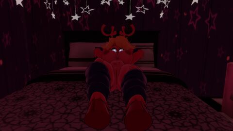 1girls 3d anthro anthro_female anthro_only antlers arm_warmers bed big_breasts blue_eyes breasts brown_body brown_fur cryptiacurves deer deltarune female female_only fully_nude furry furry_female furry_only humanoid humanoid_female humanoid_only laying_on_bed leg_warmers lying_on_back lying_on_bed mammal mammal_humanoid nipples noelle_holiday noelle_holiday_(cryptiacurves) on_back on_bed pussy solo thick_thighs undertale_(series) vagina vrchat