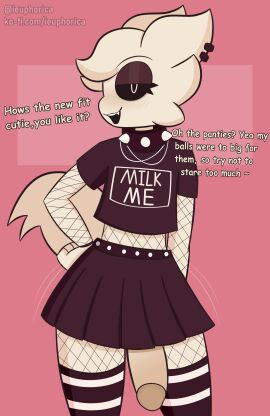 absurd_res anthro austin_(euphorica) bedroom_eyes big_penis clothing collar ear_piercing euphorica felid femboy genitals hi_res legwear looking_at_viewer male mammal narrowed_eyes original original_character penis piercing seductive solo solo_male text thigh_highs uncensored