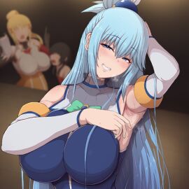3girls aqua_(konosuba) armpits darkness_(konosuba) female female_only kono_subarashii_sekai_ni_shukufuku_wo! konosuba megumin multiple_females multiple_girls ponpo solo_focus