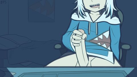 1futa animated balls bedroom big_cock big_penis bottomless breasts bt5 camera chair clothed clothing cock collarbone erect_penis erection flat_chest flat_chested futa_only futanari gawr_gura hololive hololive_english huff human intersex light-skinned_futa light_skin lights_off masturbating_futa masturbation no_panties no_underwear one-handed_masturbation partially_clothed penis pointy_teeth recording room saliva saliva_drip sharp_teeth sitting sitting_down sitting_on_chair smile smooth_penis solo streamer streaming thighs video_chat virtual_youtuber vtuber white_hair