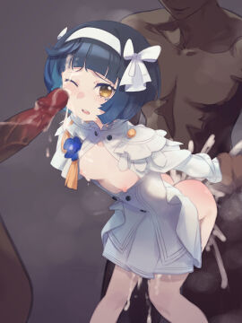 1boy 1girls absurdres after_sex after_vaginal anemone_(flower) arm_up aru asu asymmetrical_footwear asymmetrical_sleeves bangs black_coat black_flower black_gloves blush breath censored cityboy coat cum cum_in_pussy cum_on_body cum_on_clothes cum_on_hair cumdrip dark-skinned_male dark_skin ejaculation facial female flat_chest flower gloves grey_hair hair_flower hair_ornament hair_over_one_eye hand_up heavy_breathing highres jacket kamitsubaki_studio leg_grab legs_up light-skinned_female light_skin long_hair long_sleeves looking_at_viewer lying male missionary mosaic_censoring navel on_back open_clothes open_mouth penis pov presenting_cream_pie pussy simple_background solo_focus spread_legs steam straight sweat tears uneven_sleeves virtual_youtuber