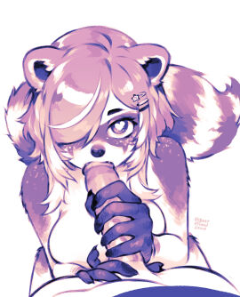 1boy 1girls 3am accessory anthro bestfriendforever breasts duo eyelashes facial_markings fellatio female female_penetrated first_person_view fluffy fluffy_tail genitals hair hair_accessory hair_over_eye hairclip head_markings heart_eyes heart_symbol hi_res humanoid_genitalia humanoid_penis male male/female male_penetrating male_penetrating_female male_pov mammal markings mask_(marking) monochrome oral penetration penile penis penis_grab pov pov_eye_contact procyonid raccoon sex snuffy straight striped_markings striped_tail stripes tail tail_markings virtual_youtuber