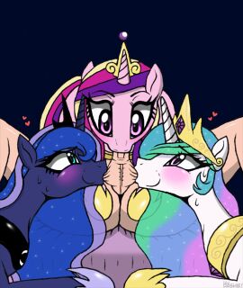 1boy 3girls alicorn balls balls_sucking blowjob blush cock_worship collaborative_fellatio completely_nude crown deepthroat double_balls_sucking equine fellatio fellatio_from_feral female female_on_human foursome friendship_is_magic group group_sex hasbro horn human human_male human_male_on_mare human_on_feral human_on_pony_action interspecies male male_human/female_feral mare multiple_blowjob my_little_pony naked nude nude_male nudity oral oral_sex partial_male penis pink_body pink_skin pony princess princess_cadance_(mlp) princess_celestia_(mlp) princess_luna_(mlp) royal_sisters_(mlp) royalty sitting triple_fellatio tsudashie unicorn_horn white_body white_skin