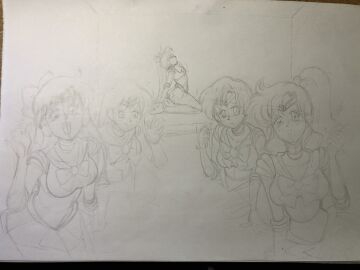 2boys 5girls ami_mizuno ass bishoujo_senshi_sailor_moon female fullmetalsketch handjob_gesture implied_sex makoto_kino male minako_aino mostly_clothed open_mouth pov rei_hino sailor_jupiter sailor_mars sailor_mercury sailor_moon sailor_venus sex sketch tongue tongue_out usagi_tsukino