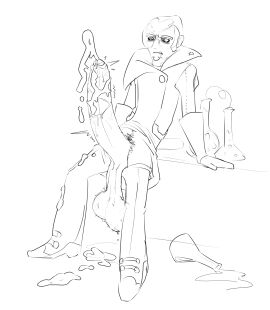 1boy balls clothed cum cumshot faba_(pokemon) gay glasses goateehead huge_balls huge_cock hyper hyper_balls hyper_genitalia hyper_penis male male_only open_clothes penis pokemon pokemon_sm pokemon_usm solo_male thick_cum