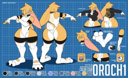 0r0 0r0ch1 2020 3_toes 5_fingers alternate_costume ambiguous_gender animal_humanoid anthro armwear ass bare_thighs big_butt big_ears black_markings blonde_hair blush buckteeth claws clothed clothing collar color_swatch curvy_figure ears_back ears_down elbow_gloves english_text fat_ass feet femboy fingerless_gloves fingers footwear front_view fully_clothed fur furry furry_only gloves hair_over_eye handwear hindpaw huge_butt humanoid inside laboratory lagomorph lagomorph_humanoid latex legwear leotard leporid long_ears long_feet looking_at_viewer looking_back magic male mammal mammal_humanoid markings model_sheet muscular one-piece_swimsuit one_eye_obstructed onomatopoeia paws pivoted_ears rabbit rear_view reference_image solo sound_effects standing swimwear talking_to_viewer teeth text thigh_highs tight_clothing toe_claws toeless_legwear toeless_stockings toes voluptuous voluptuous_femboy white_body white_fur wide_hips yellow_body yellow_fur