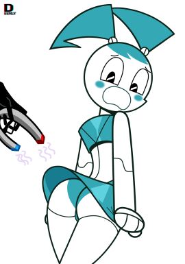 ass big_ass blush deemlyart female jenny_wakeman my_life_as_a_teenage_robot nickelodeon nicktoons robot robot_girl upskirt