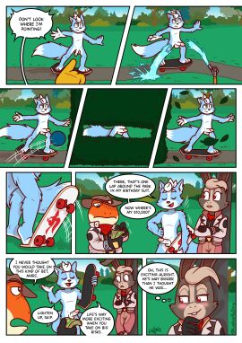 5_fingers absurd_res amphibian anthro ball balls biped blue_body blue_fur blush canid canine closed_eyes clothed clothing comic countershade_fur countershade_torso countershading dialogue dipstick_tail english_text erection fingers fox frog fur genitals gesture glans group hand_gesture hat headgear headwear hi_res humanoid_genitalia humanoid_penis lagomorph leaf leporid luchosfactory male mammal markings money multiple_scenes nude open_mouth open_smile orange_body penis pointing rabbit skateboard skateboarding smile solo speech_bubble star_fox tail tail_markings text thought_bubble trio vehicle water