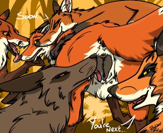 absurd_res after_transformation anatomically_correct animal_genitalia animal_vulva anus canid canine canine_genitalia canine_vulva cunnilingus devious_grin digital_media_(artwork) english_text female feral first_person_view forced_transformation fox gender_transformation genitals grabbing_face group happy hi_res imminent_sex licking looking_at_viewer male male/female mammal open_mouth oral rear_view renwick-fox_(artist) sex story story_in_description text tongue transformation vaginal_penetration vulva worried