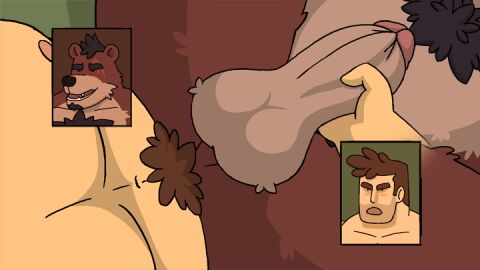 2boys 2d 2d_animation anal anal_sex animated anthro ass balls bara bear big_balls big_penis completely_nude dominant_male erection fur furry gay gay_anal gay_domination gay_sex grizzlygamerdev hand_on_penis handjob handjob_while_penetrating hard_on male male/male male_focus male_only male_penetrated male_penetrating_male male_pubic_hair mammal masculine_male masturbation muscular muscular_male nude nude_male penetration penis pubic_hair robin_morningwood robin_morningwood_(character) sex solo_male touching_penis yaoi zack_(robin_morningwood)