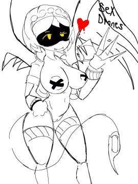 big_breasts claws female_only from_loooong_ago fuck_drones ghastlypann glitch_productions murder_drones naked_female repost robot_girl thicc tongue_out v_(murder_drones)