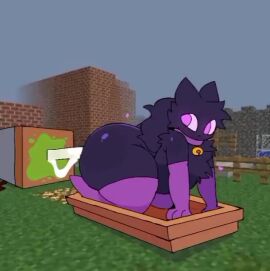1boy anal anal_insertion anal_masturbation anal_sex animated anthro anthro_penetrated anthrofied ass ass_up black_fur collar dark_fur dark_hair dildo dildo_in_ass dildo_insertion enderman feline femboy fuck_machine furry gloves guhg_kemon male minecraft minecraft_sheep's_fuck_redstone_machine minecraft_sheep_fucker_machine piston_(minecraft) purple_eyes sex_machine solo solo_male sound tagme thick_ass thick_thighs thighhighs thighs video