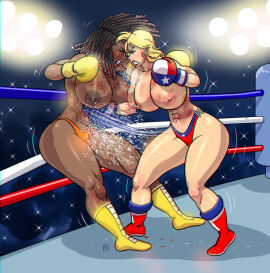 2girls ass athletic athletic_female big_ass big_breasts big_muscles big_thighs blue_eyes boxing boxing_gloves boxing_ring breasts brown-skinned_female brown_body brown_eyes brown_skin bust busty catfight chest curvaceous curvy curvy_figure dark-skinned_female dark_skin digital_media_(artwork) duo female female_focus female_only fight fit fit_female gabocaricaturas gloves hips hourglass_figure huge_ass huge_breasts human large_ass large_breasts legs light-skinned_female light_skin lily_(jackthesoul) lips lipstick mature mature_female multiple_females multiple_girls muscles muscular original original_character original_characters red_lipstick slim_waist sweat texas_flag_boxing_gloves texas_flag_panties thick thick_ass thick_butt thick_hips thick_legs thick_thighs thighs topless topless_boxing voluptuous voluptuous_female waist wide_hips yellow_boxing_gloves yellow_gloves zoya_sisay