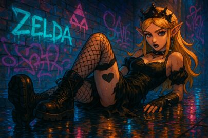 fishnet_stockings fishnets goth goth_girl princess_zelda queen_of_spades stockings