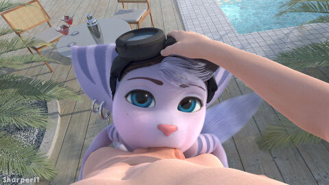 1:1 3d anthro anthro_penetrated blender_(software) blush deepthroat detailed_background digital_media_(artwork) duo ear_piercing ear_ring fellatio female female_on_human female_penetrated first_person_view fur genitals hair happy headgear hi_res human human_on_anthro human_penetrating human_penetrating_anthro human_penetrating_female interspecies jewelry lombax looking_at_viewer looking_pleasured male male/female male_on_anthro male_penetrating male_penetrating_anthro male_penetrating_female male_pov mammal nude oral oral_penetration penetration penile penile_penetration penis ratchet_and_clank ring_piercing rivet_(ratchet_and_clank) science_fiction seductive sharperit simple_background sony_corporation sony_interactive_entertainment sucking tail third-party_edit tuft widescreen