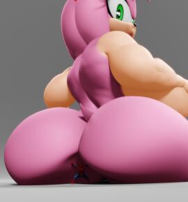 3d amy_rose amy_rose_(vulkyasha) anthro ass crossover duo eastern_and_western_character female hedgehog huge_ass human male marvel marvel_comics sonic_(series) spider-man spider-man_(series) vulkyasha