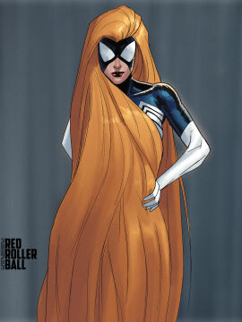 1girls blonde_hair female hair_fetish julia_carpenter marvel marvel_comics redrollerball sexy_hair spider-man_(series) spider-woman straight_hair very_long_hair