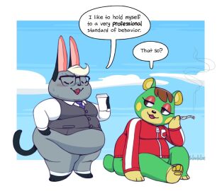 animal_crossing ass big_ass big_breasts breasts bubble_ass bubble_butt chubby chubby_male female huge_ass male overweight raymond_(animal_crossing) thick_thighs wide_hips yellow_hellion