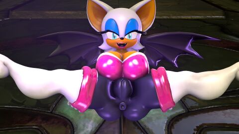 1girls 3d 3d_model aerobics anthro anus anus_outline ass big_anus big_breasts bodysuit breasts bubble_ass bubble_butt darksorm female female_only furry kabalmystic legs_held_open mobian mobian_(species) mobian_bat neckline presenting_anus presenting_pussy pussy rouge_the_bat rouge_the_bat_(kabalmystic) sega solo sonic_(series) sonic_adventure_2 sonic_the_hedgehog_(series) spandex_suit