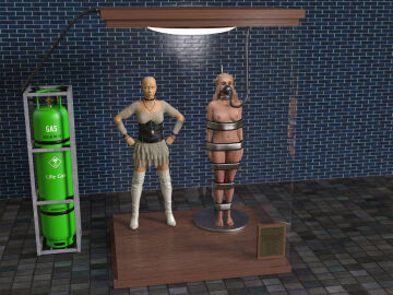 3d bound bound_arms bound_legs cirilover1 completely_nude daenerys_targaryen emilia_clarke female game_of_thrones mannequin nude nude_female trophy_case