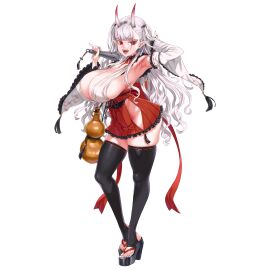 1girls :d armpits asanagi back_bow bat_hair_ornament bat_ornament big_breasts black_collar black_thighhighs bow breasts brown_nails center_opening cleavage club_(weapon) collar covered_nipples demon demon_girl demon_horns detached_collar detached_sleeves draculina_(last_origin) draculina_(oni-style_miko)_(last_origin) earrings fake_horns fangs female female_only frilled_collar frilled_kimono frilled_skirt frilled_sleeves frills full_body gourd hair_ornament hakama hakama_short_skirt hakama_skirt halloween halloween_costume hi_res high_heels hip_vent holding_club horn horned_female horned_humanoid horns huge_breasts japanese_clothes jewelry kanabou kimono large_breasts last_origin long_hair long_sleeves looking_at_viewer magatama magatama_earrings nail_polish naked_kimono neck_ribbon no_panties nontraditional_miko obi official_alternate_costume official_art okobo oni_costume oni_horns open_mouth pleated_skirt pointy_ears red_bow red_eyes red_ribbon red_skirt ribbon rope sandals sash short_kimono shortstack sideboob simple_background skindentation skirt slit_pupils smile solo standing stirrup_legwear tachi-e teeth thick_thighs thighhighs thighs toeless_legwear toenail_polish toenails transparent_background vampire vampire_girl waist_ribbon weapon white_hair white_kimono