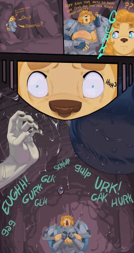 2024 5_fingers :o absurd_res anthro armor balls big_balls big_breasts bird_dog black_nails blonde_hair bodily_fluids borzoi breastplate breasts bulging_breasts canid canine canis cleavage cleavage_overflow close-up clothed clothing colored_nails comic dialogue dog_knight_rpg domestic_dog dreamy_pride dreamy_pride_(character) english_text equid equine female fingers floppy_ears fur gag genitals golden_retriever group hair hi_res horse huge_balls huge_breasts hunting_dog hyper hyper_balls hyper_genitalia implied_fellatio inside irrumatio jeane_(ceehaz) knight looking_at_another looking_away male male/female mammal nails obscured_oral obscured_sex offscreen_sex onomatopoeia open_mouth oral oral_penetration orinette_(ceehaz) pauldron pawpads penetration penile penis plate_armor pupils question_mark retriever saliva saliva_on_balls saliva_string sex shocked sighthound small_pupils sound_effects text trio vambrace warrior white_body white_fur wide_eyed yellow_body yellow_fur