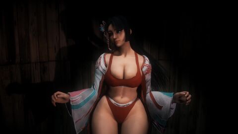 3d animated bouncing_breasts female_torso large_breasts mai_shiranui mai_shiranui_(street_fighter_6) street_fighter street_fighter_6 tagme video virt-a-mate virtamate