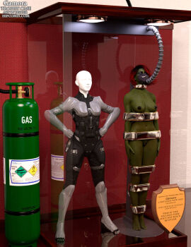 1girls 3d alien completely_nude female female_only full_body gamora green-skinned_female green_skin guardians_of_the_galaxy guardians_of_the_galaxy_(game) humanoid mannequin marvel marvel_comics nude nude_female restrained solo superheroine thejpeger trophy_case unconscious unconscious_female