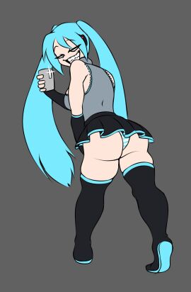 allewdbruh ass blue_and_white_striped_panties blue_hair female friday_night_funkin friday_night_funkin_mod hatsune_miku hatsune_miku_(cosplay) idol legs nene_(newgrounds) oofts panties pico's_school striped_panties tagme twintails white_eyes