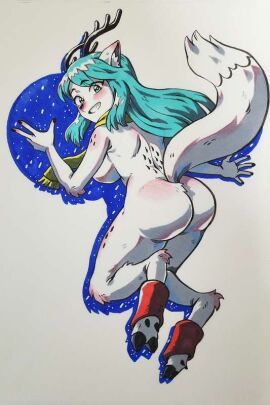 1girls deerfox_hilda female furry girin hilda_(hilda) hilda_(series) nude solo