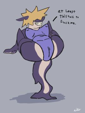 absurd_res ails anthro breasts camel_toe clothing female fish genital_outline genitals hi_res holding_self marine nipple_outline nipples one-piece_swimsuit outline pussy shark solo swimwear tail vulva vulva_outline