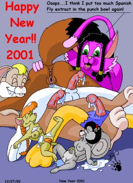 2000 after_sex anatid anseriform anthro anus avian balls bird black_hair black_nose blonde_hair blue_body blue_feathers bodily_fluids breasts brown_body brown_fur buckteeth cleo_cattrah clitoris cum dialogue dipstick_tail domestic_cat duck english_text feathers felid feline felis female fluffy fluffy_tail fur genital_fluids genitals green_eyes grey_body grey_fur group hair hi_res honey_mouse joy_bunny kthanid_(artist) lagomorph leporid lucky_duck_(kthanid) male mammal markings martin_mink mink mouse murid murine mustelid musteline nikki_squirrel nipples nude penis pink_nose pubes purple_body purple_fur pussy rabbit randy_rabbit rodent rutwell_forest sciurid squirrel tail tail_markings tan_body tan_fur teeth text toony tree_squirrel true_musteline vaginal_fluids white_body white_fur willomeena yellow_body yellow_fur