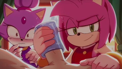 1boy 2d 2d_animation 2girls amy_rose amy_rose_(boom) animated anthro anthro_on_human aroused assisted_masturbation big_penis blaze_the_cat blush blushing_female bodily_fluids boneofarc catgirl clothed clothing cute dominant_female embarrassed eye_contact eyelashes feline female female_on_human femdom fleshlight furry furry_female gloved_handjob gloves green_eyes handjob handjob_w/sex_toy hedgehog horny human human_male interspecies jacking_off longer_than_30_seconds looking_at_viewer male male_human/female_anthro male_on_anthro mammal mammal_humanoid multiple_girls outercourse patreon patreon_logo patreon_username penis pink_fur pink_hair pov pov_eye_contact purple_fur reupload rodent sex_toy smile smiling smirk smug smug_face sonic_(series) sound straight submissive submissive_male tagme video watching wet white_gloves yellow_eyes