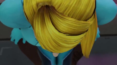 1boy 1girls 3d animated ass assjob bimbo blonde blonde_hair bodysuit buttjob female fully_clothed kishi longer_than_30_seconds male male_domination metroid moaning nintendo no_sound samus_aran tight_clothing video zero_suit_samus