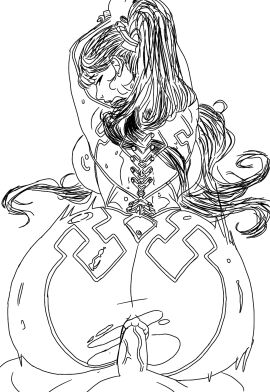 1boy 1boy1girl 1girls anal anal_sex android_girl anus ass ass_focus asshole buttocks eve_(stellar_blade) female humanoid long_hair male robot_girl sketch stellar_blade wip