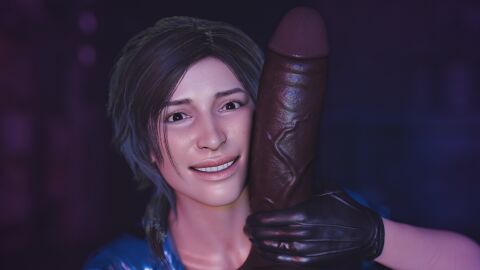 3d big_dick_joy big_penis cock_worship dark-skinned_male dark_skin derpderp female handjob interracial lara_croft lara_croft_(survivor) male melanin penis penis_against_cheek penis_awe penis_on_cheek penis_on_face police tomb_raider