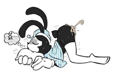 2024 4_fingers after_sex algob4v anthro ass ass_up bav black_body black_butt black_ears black_eyes black_fur black_nose black_tail bodily_fluids bon_(bav) bottomless bottomless_anthro bottomless_female clothed clothing cum cum_on_ass cum_on_butt female female_anthro fingers fur genital_fluids gloves handwear hi_res lagomorph leporid mammal night_cap open_mouth pajama_shirt pillow rabbit scut_tail shaking short_tail simple_background sleep_molestation sleeping solo sweat sweaty_ass sweaty_butt tail thought_bubble tongue toony top-down_bottom-up topwear topwear_only trembling white_background white_clothing white_gloves white_handwear white_pillow