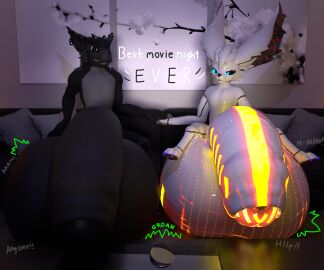 absurd_res anthro balls big_balls big_penis capcom cock_vore dialogue digestion digestion_noises duo flying_wyvern genitals hi_res hobkin huge_cock hyper hyper_genitalia hyper_penis male male/male monster_hunter nargacuga night penile penis sync_(character) text urethral_bulge vikvillince villince vore