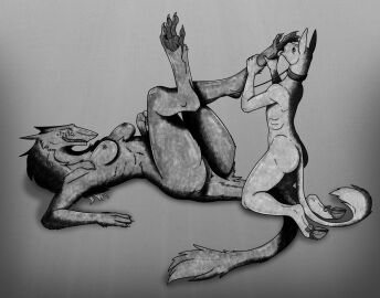 anthro big_ass big_breasts big_butt big_thighs breasts collar creepy creepypasta female foot_fetish horror horror_(theme) kneeling larger_female legs_up licking licking_feet licking_foot lying lying_on_floor lying_on_ground male male/female monster monster_girl nightmare_fuel nightmare_waifu saliva scary size_difference slave smaller_male