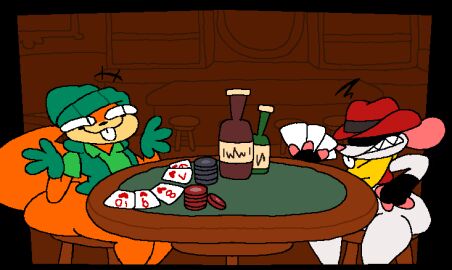 ambiguous_gender animated ass atom_(atomsqrrl) balancedfox bed bfad bubble_ass bubble_butt cowboy_hat eyes fur furry gay male male/male male_penetrating mammal murid playing_card poker_chip questionable_consent rodent shadowed_eyes squirrel superiorfox thysvid