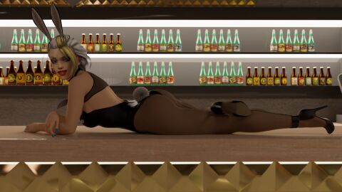 3d black_leotard bunny_ears dmnhunter69 fake_animal_ears female high_heels jaina_proudmoore leotard playboy_bunny world_of_warcraft