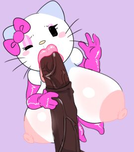 bimbo bimbo_lips blank dark-skinned_male dark_skin hello_kitty hello_kitty_(character) hello_kitty_(series) interracial latex_gloves male porn sanrio savagensfw tagme white
