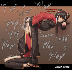 1futa 1girls balls black_dress black_hair blonde_hair blush breasts chinese_clothes coat commission covered_balls covered_face covered_fellatio don_quixote_(limbus_company) don_quixote_(project_moon) double_bun dress english_commentary english_text fellatio female flats from_side futa_on_female futa_with_female futanari hair_bun heart highres intersex irrumatio jia_xichun_(limbus_company) jia_xichun_(project_moon) leoderorero limbus_company long_sleeves multicolored_hair multiple_females multiple_girls one_eye_closed open_mouth oral orgasm penis pink_eyes project_moon red_nails red_shrug reverse_fellatio ringed_eyes rope_belt sex_under_clothes sex_under_skirt shoes side_slit simple_background sitting small_breasts smile sound_effects stealth_fellatio stealth_sex steaming_body streaked_hair sword_swallowing_position throat_bulge twitching under_skirt v wariza white_streaks wide_sleeves