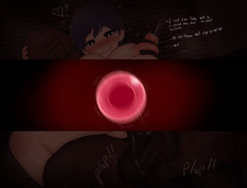 1boy 1girls 3d absurd_res absurdres balls big_breasts breast_grab breast_milking breasts cheating cheating_girlfriend dark-skinned_male dark_skin dialogue english_text erect_nipples female hi_res high_resolution highres kaori_mitzuno_(vyrus_smith) lactation male milk motion_lines netorare nipples ntr original ovum penetration purple_eyes purple_hair pussy sex smile spread_legs testicles text uncensored vaginal_penetration vyrus_smith