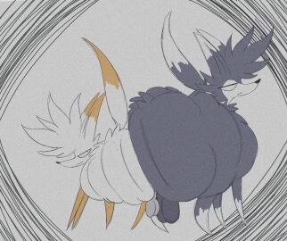 animal_ears ass ass_focus balls feral fox gigantic_ass gigantic_butt grey_body grey_fur grey_skin huge_balls hyper hyper_ass hyper_butt looking_at_another okari_tomorrow rogywantscoffee shorter_than_10_seconds shorter_than_30_seconds shorter_than_one_minute tagme testicles video white_background white_body white_fur white_hair wolf yellow_fur